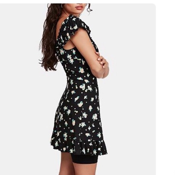 Free People Like a Lady Mini Black Dress - Picture 3 of 8